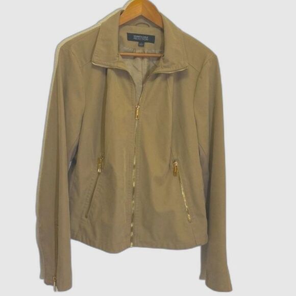 Kenneth Cole - Faux Suede zip-up Jacket - size L - Picture 1 of 9
